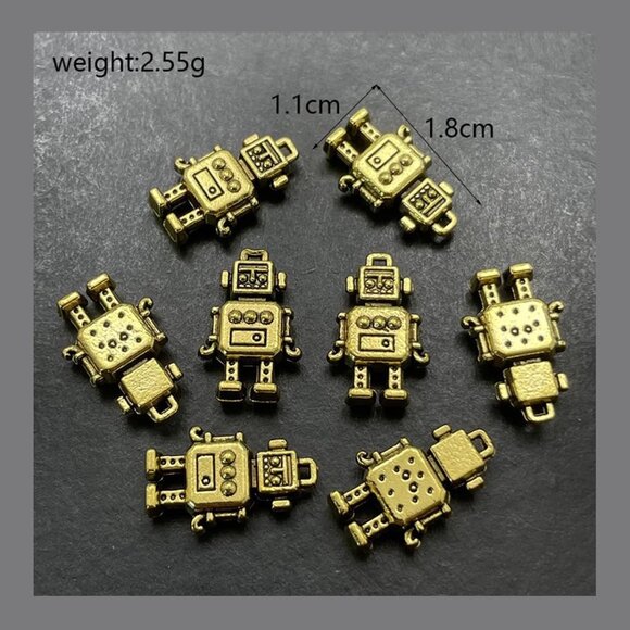 Steampunk Mismatched Glass Ball Dangle Earrings for Women, Brass & Copper, Uniqu - Picture 6 of 7